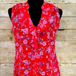 Cabi 5219 Crush Top, Sheer Floral size Medium